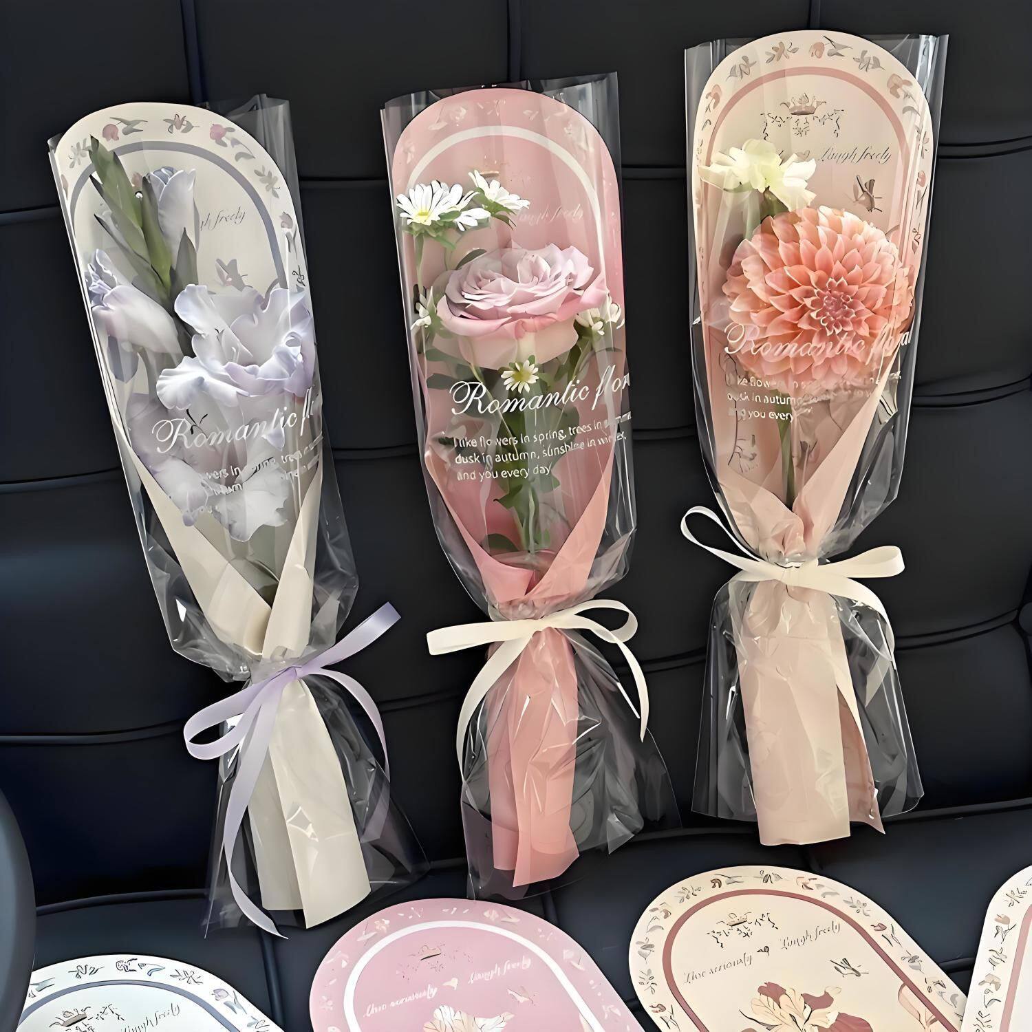 自己包装花束材料女神节5