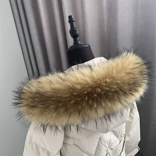 狐狸大毛领配件超大仿真狐狸貉子毛帽子毛领派克服棉服羽绒服毛领