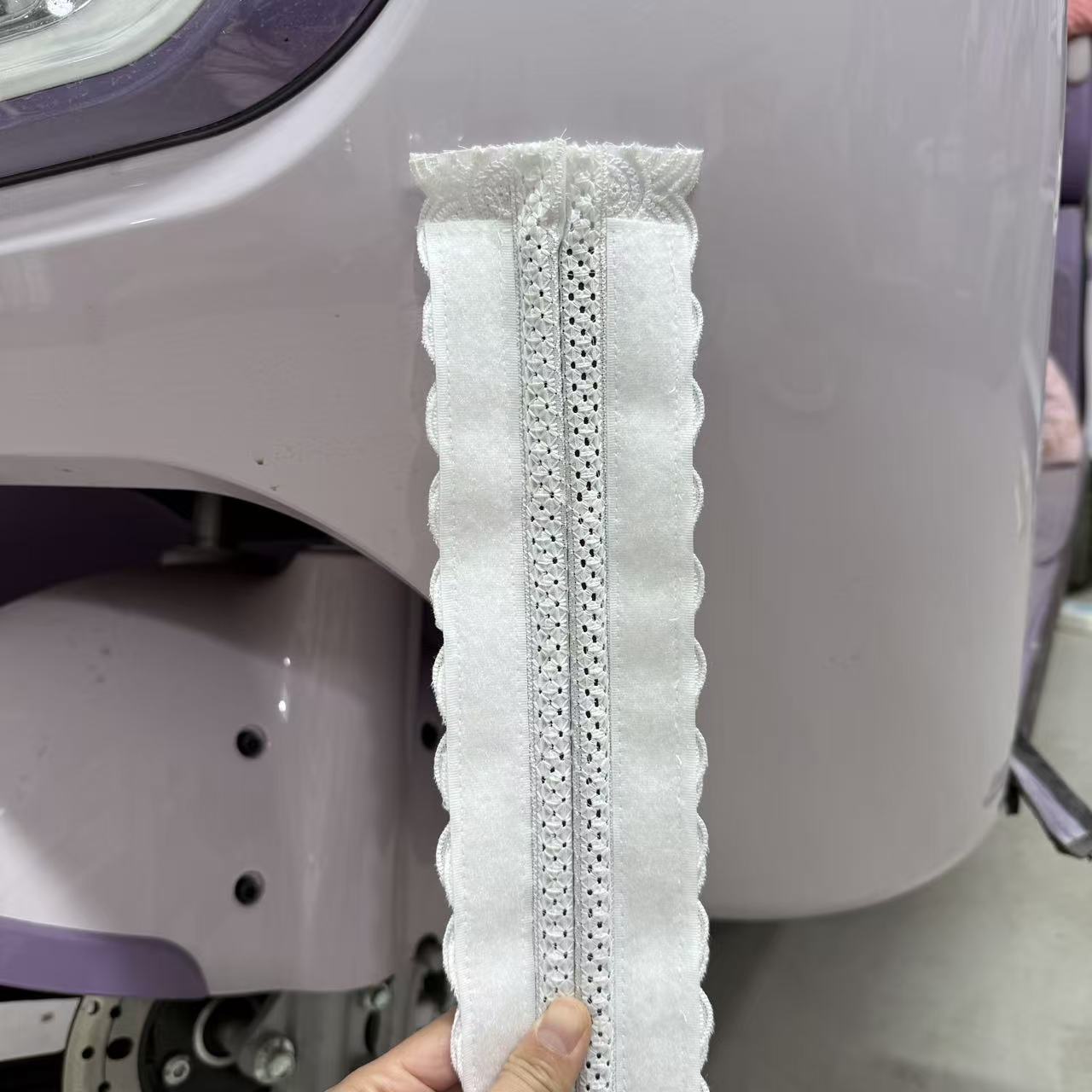 电动车磁吸条三轮车雨帘可粘贴门帘磁条蕾丝花边磁吸条包边布改装