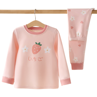 棉奇熊秋冬儿童纯棉加绒秋衣套装