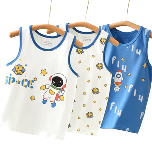男童背心夏款纯棉儿童背心内穿夏季无袖上衣新款运动宝宝内衣a类