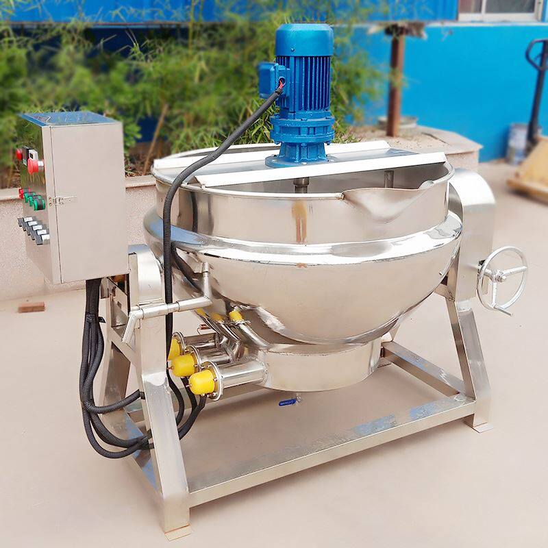 果酒酿造加工配套设备 全套豆瓣酱加工生产线 牛腩酱加工用夹层锅