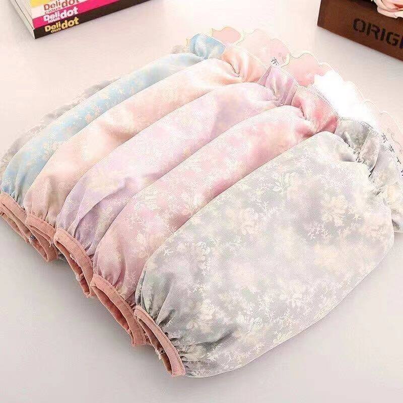 袖套女高级感上班冬季加长双层袖套防水防污袖套烫金网纱袖套蕾丝