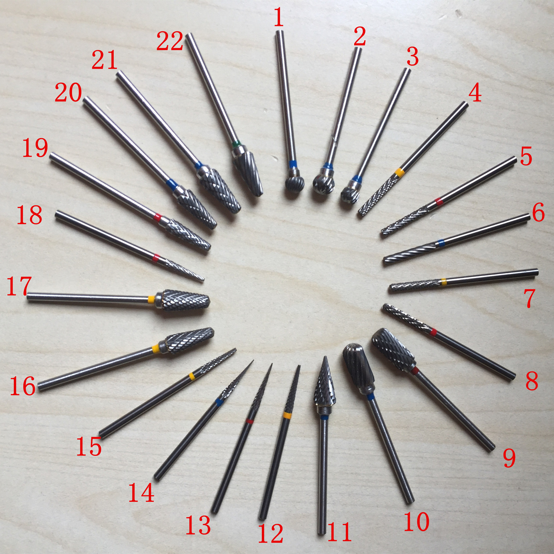 牙科钨钢打磨机头乌钢磨头口腔硬质旋转锉钻头美甲抛光轮雕刻前22