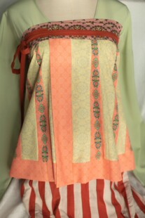 青泠谷仿初唐壁画女子服饰陌腹现货