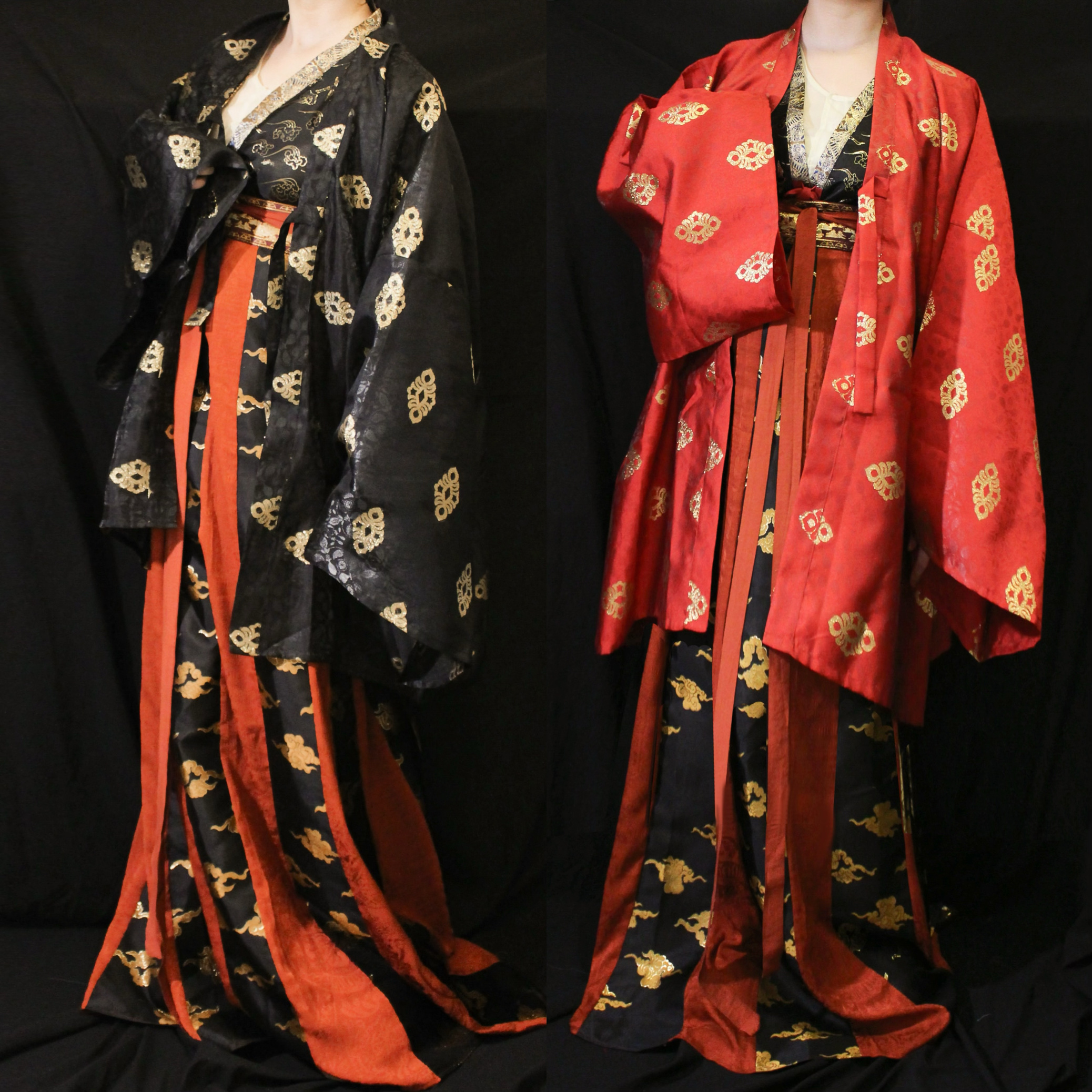 青泠谷原创汉服女法门寺中长织金披衫唐制汉服上装