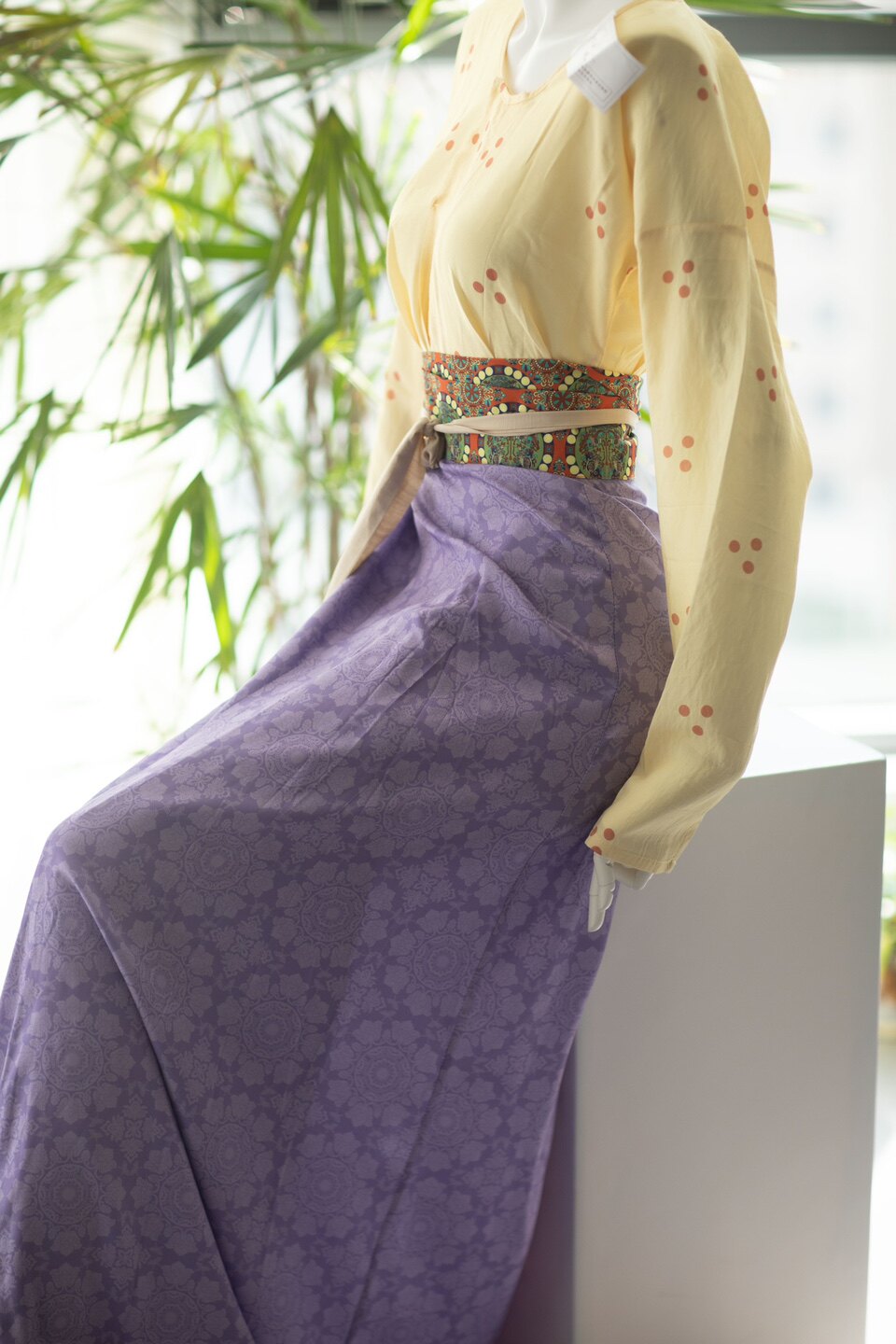 QINGLINGGU HANFU 오리지널 라운드 넥 셔츠 MOFU 복원 당나라 HANFU 정장 여성용 봄 가을 데일리 HANFU 재고 있음