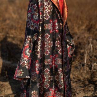 款 四季 披风外套现货 原创汉服烟花大团窠圆领袍男女同款 青泠谷新品