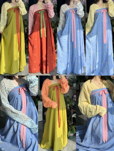 青泠谷日常舒适面料田园风小唐人齐胸衫裙种田文汉服