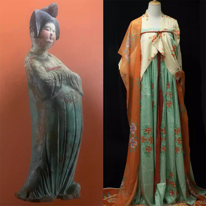 【仿博物院陶俑】青泠谷原创唐制汉服复原襦裙套装显瘦汉服春秋,女装/女士精品,汉服套装,淘宝优惠券,粉丝福利购,淘宝优惠卷