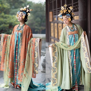 【供养人翟氏】青泠谷原创唐制汉服女仿敦煌壁画新复原汉服