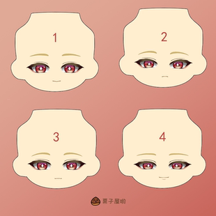 鸣潮 陆·赫斯 头壳水贴脸 手办 GSC ob11脸壳 粘土人 bjd