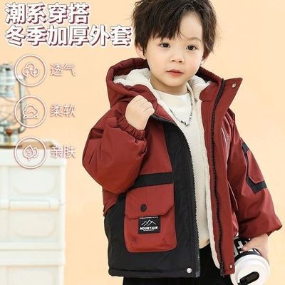 男童宝宝外套棉衣派克服冬季加绒