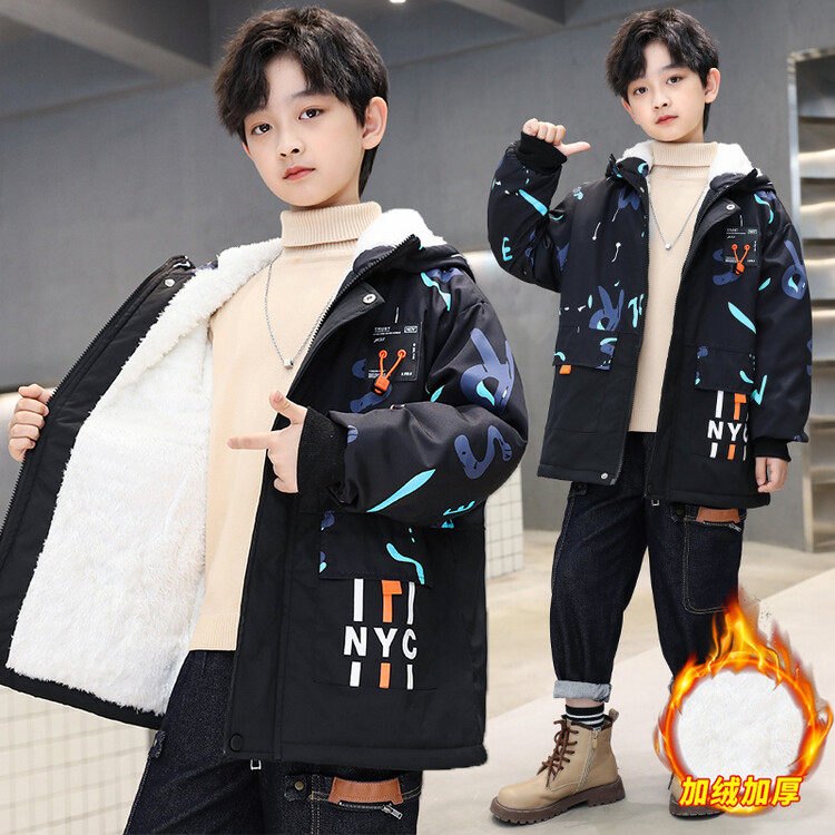 男童外套秋装2025新款洋气中大童秋冬季加绒加厚帅酷风衣儿童上衣,童装/婴儿装/亲子装,普通外套,淘宝优惠券,粉丝福利购,淘宝优惠卷