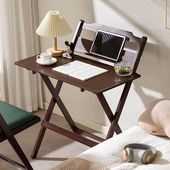 实木折叠桌儿童学习桌卧室家用电脑桌简易办公桌子可携式 折叠餐桌