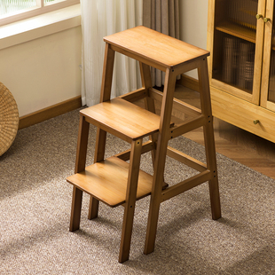 可折叠梯椅凳子两用登高楼小梯子置物架家用梯凳折叠梯人字梯矮凳