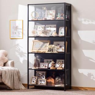 手办柜带灯透明吧唧展示柜家用盲盒摆件装饰品标本收纳二次元痛柜