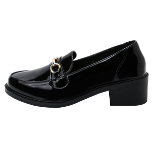 英伦风小皮鞋女鞋子2025春秋季新款豆豆鞋女百搭平底黑西装单鞋