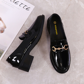 女鞋 女百搭平底黑西装 子2025春秋季 英伦风小皮鞋 新款 豆豆鞋 单鞋