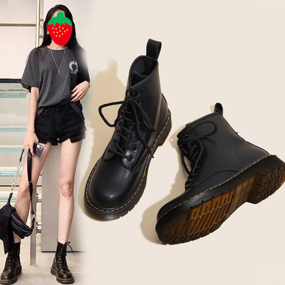 真皮雪地靴短靴dr马丁靴女