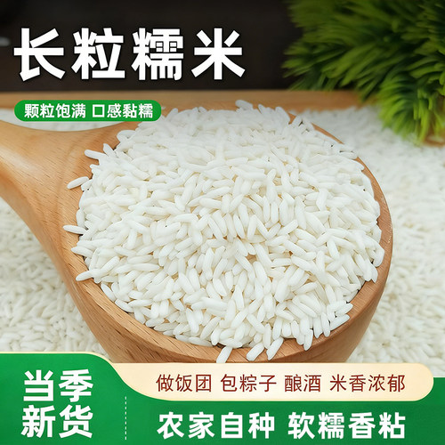 农家长白糯米自产颗粒饱满新鲜糯米五谷杂粮做粽子做粥早餐粥糯米