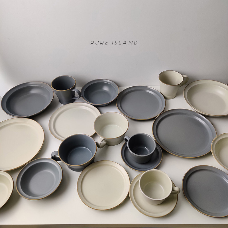 White Island Japanese matte series defective Mug plate