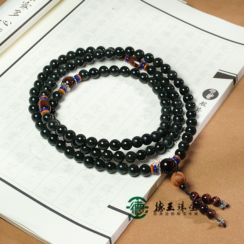 0新疆塔青8mm多圈念珠天然和田玉