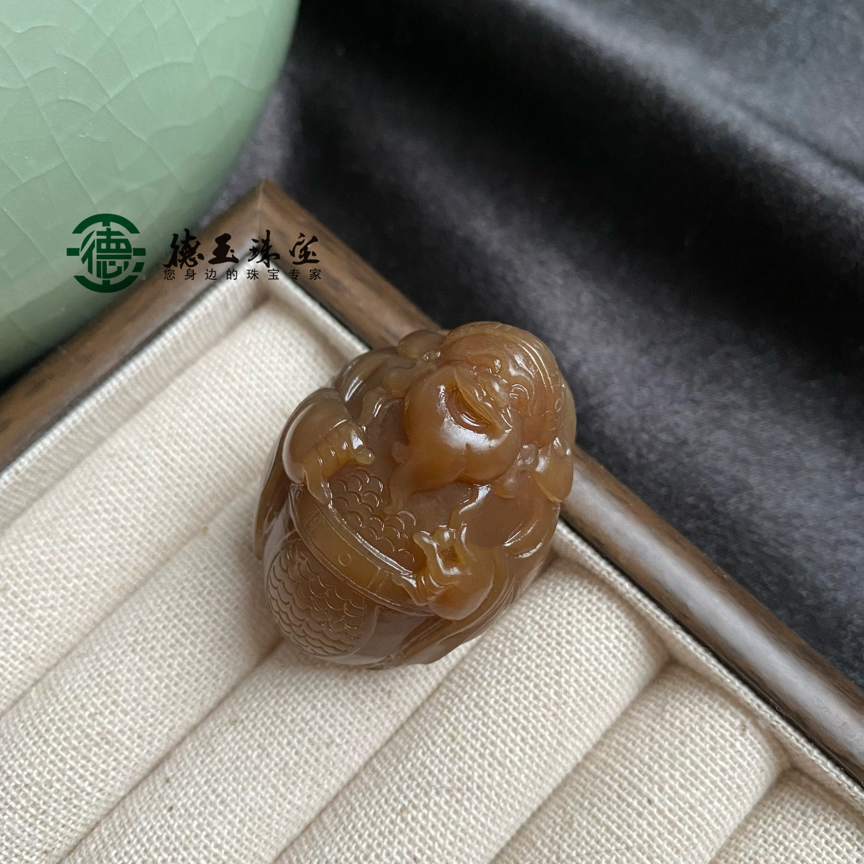 孤品 新疆且末老红糖财神爷挂件财源滚滚招财进宝吊坠男女款