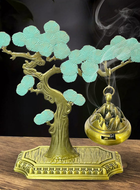 盘香塔香架悬挂式迎客松香炉吊炉