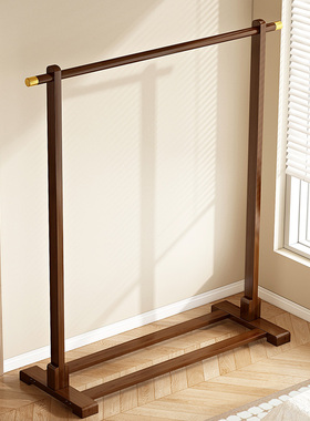 挂衣架卧室落地家用简易衣帽架非实木挂衣服架子床边晚上放衣神器