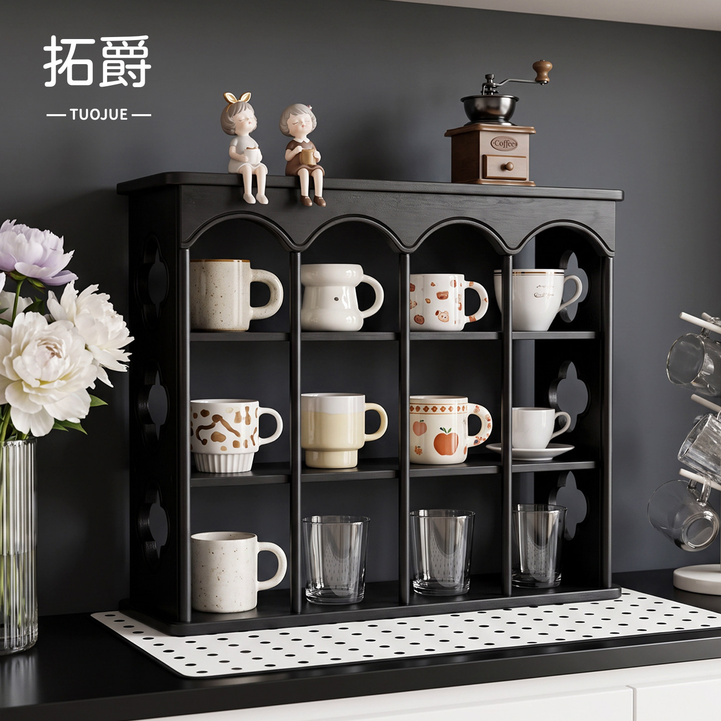杯架2026新款杯子收纳置物架餐边柜台面高颜值马克杯咖啡杯展示架