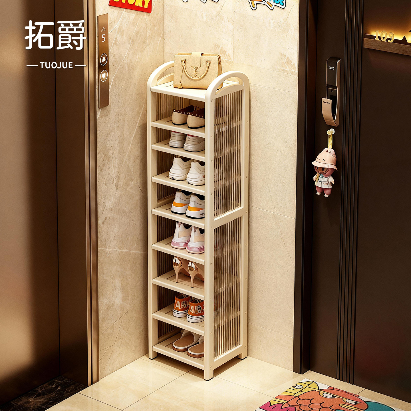 放鞋收纳神器门外鞋架走廊用多层鞋子叠放架省空间电梯口简易鞋柜,收纳整理,鞋子收纳架,淘宝优惠券,粉丝福利购,淘宝优惠卷