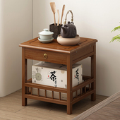 博古架小型茶柜置物架新中式 茶壶茶具展示架非实木落地茶叶收纳柜