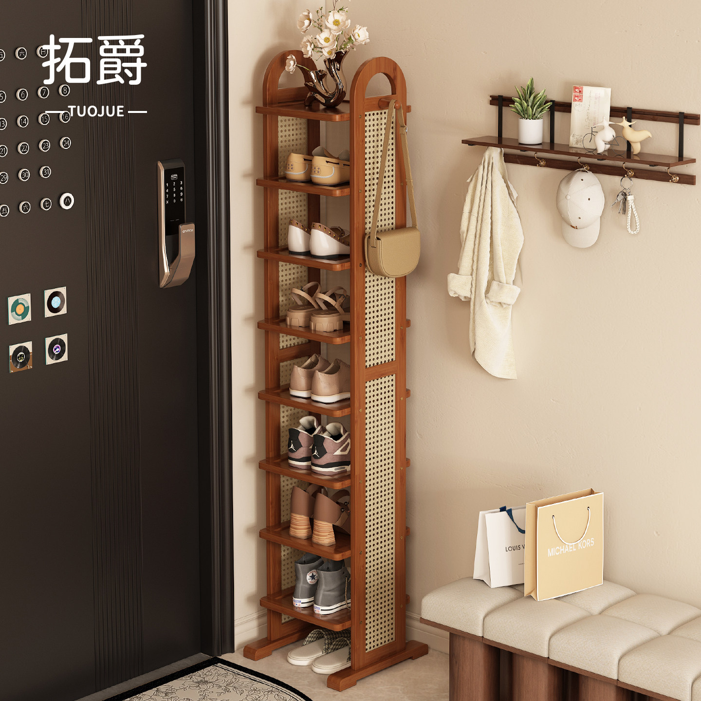 鞋子收纳神器省空间分层简易鞋架家用门口小窄鞋柜置物架结实耐用,收纳整理,鞋子收纳架,淘宝优惠券,粉丝福利购,淘宝优惠卷