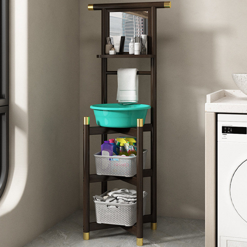 【家居必备好物】家用脸盆架带镜