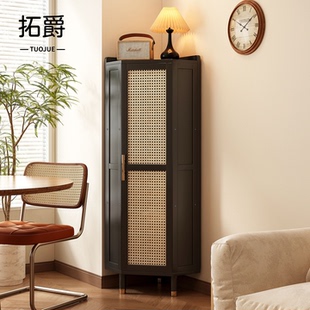 餐厅转角柜一体靠墙展示柜高级感角落储物柜90度拐角柜沙发侧边柜