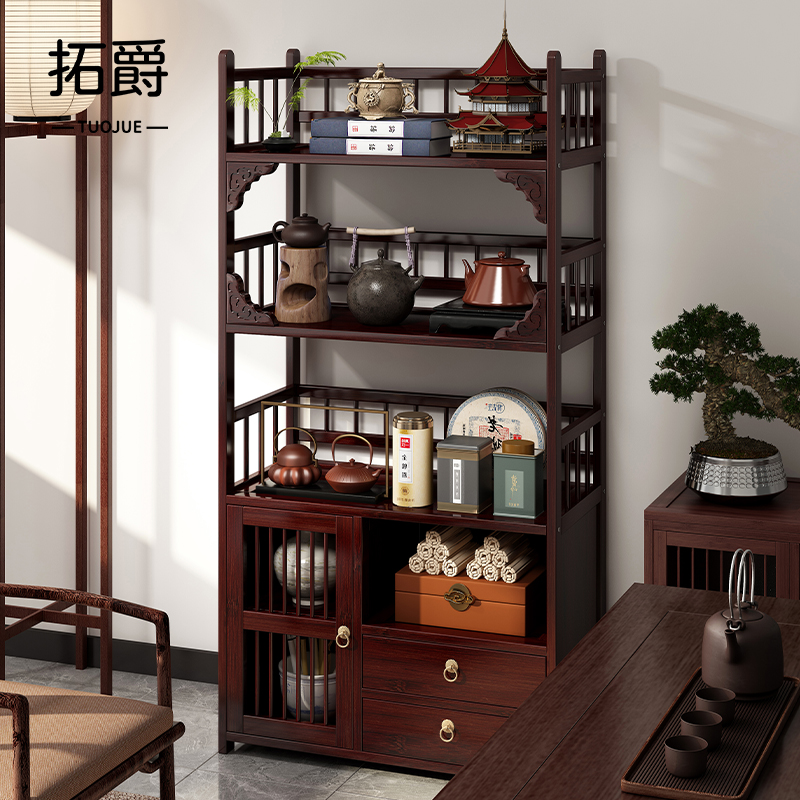 【茶室收纳必备】茶叶架博古架