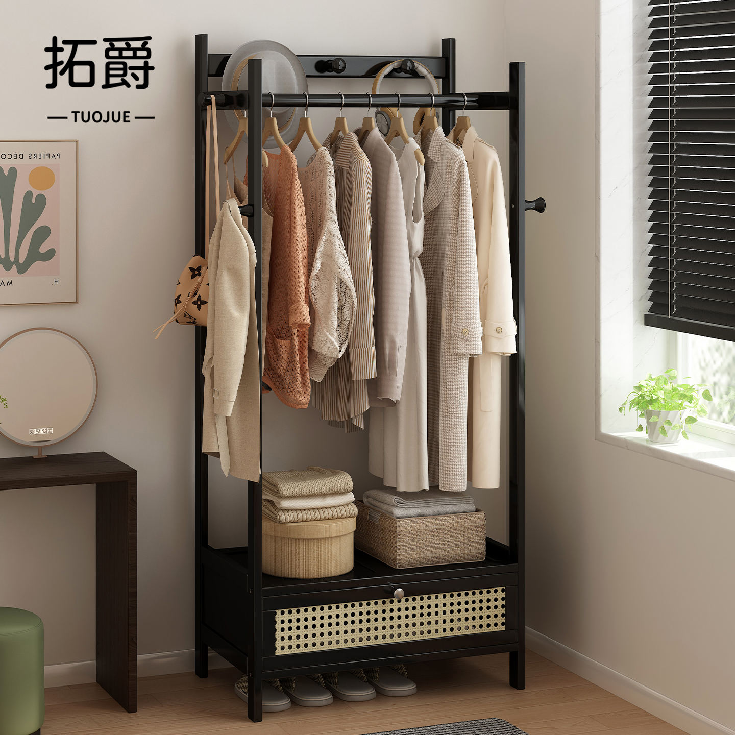 【升级加厚板材】挂衣架收纳神器