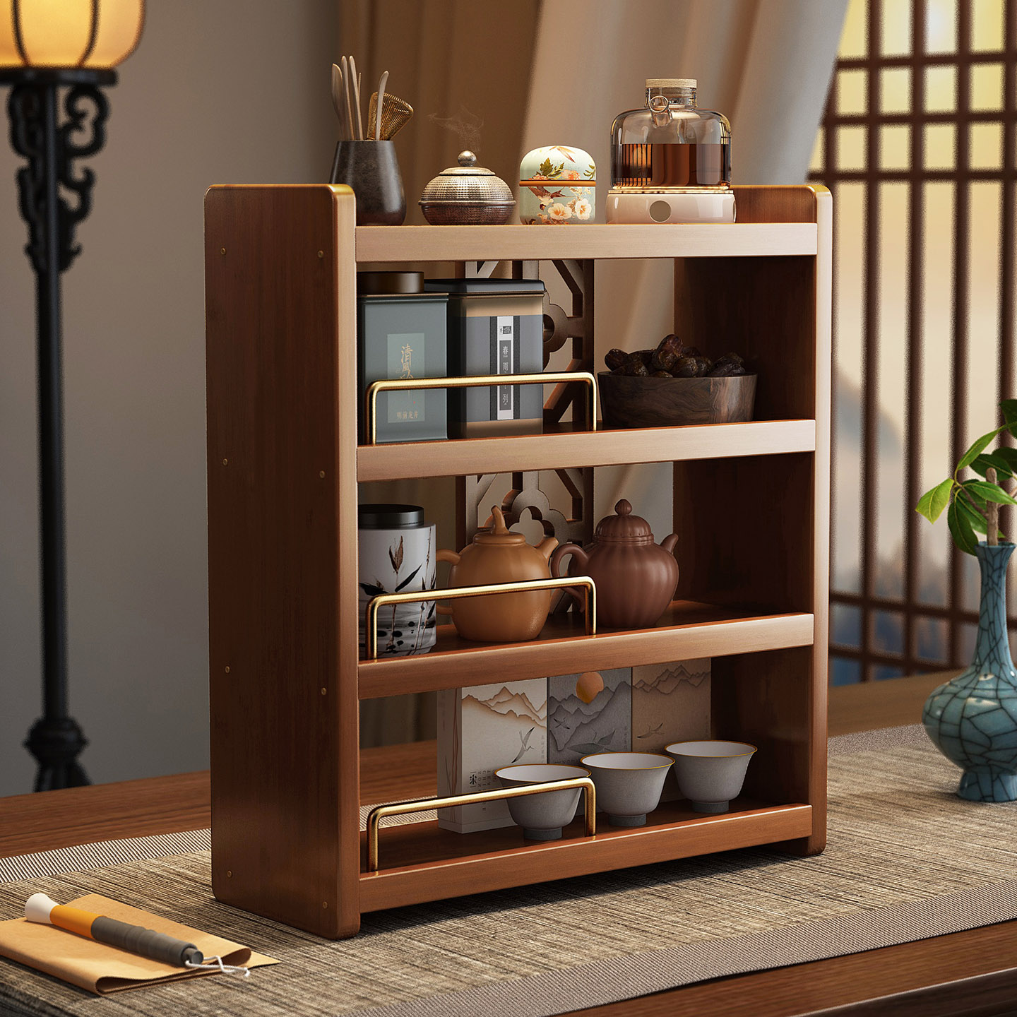 【桌面收纳神器！】小型博古架