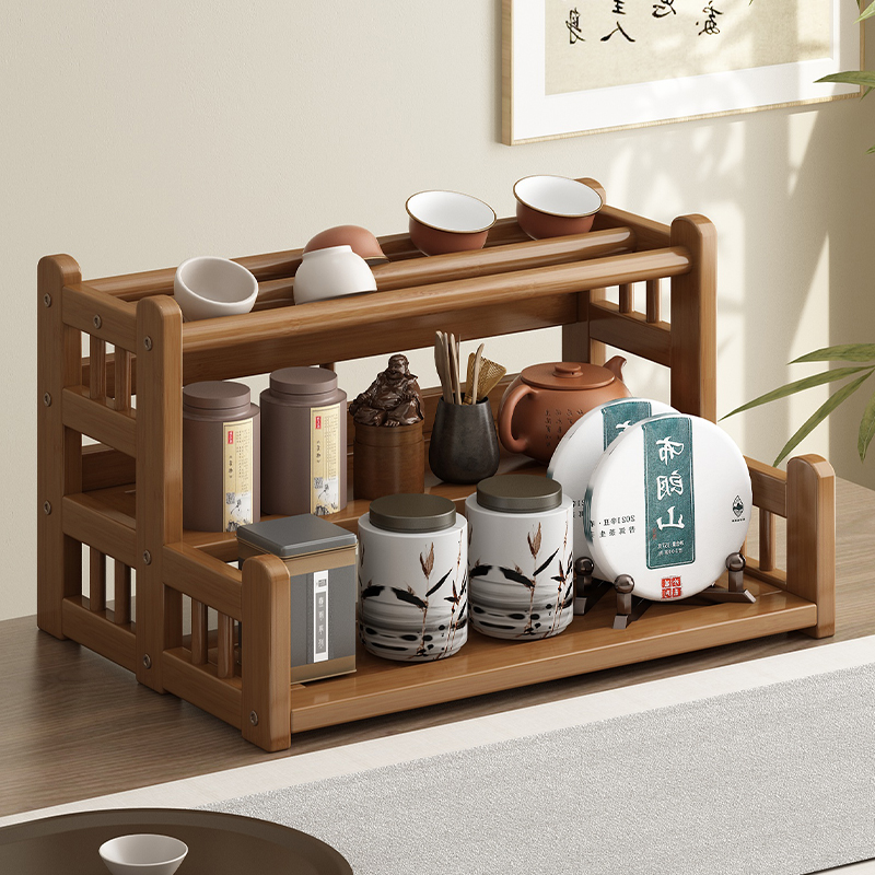 【茶桌收纳好物】桌面小型博古架