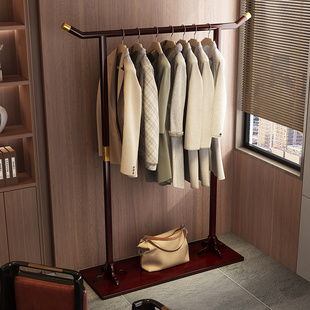 落地式衣帽架挂包架办公室房间室内实木挂衣架子新款衣物收纳神器