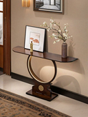 入户玄关桌中式 极窄长条几高级感正对门条案非实木靠墙走廊置物台