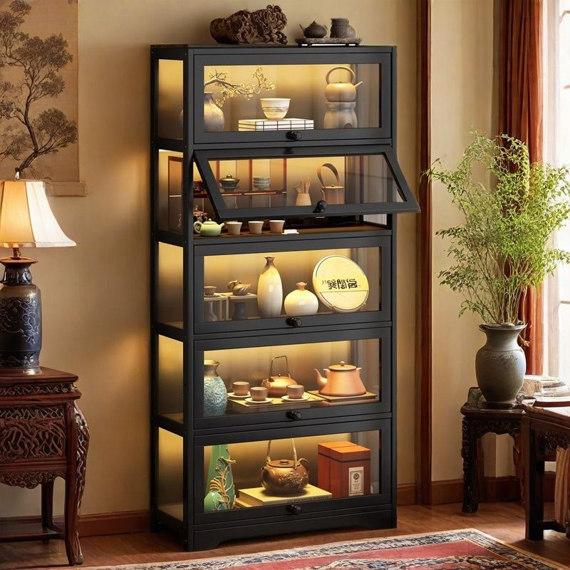 【升级加固】博古架展示柜茶具柜