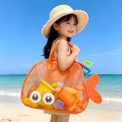儿童沙滩网兜包海边收纳