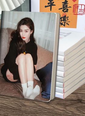 文咏珊高颜值女神笔记本海报周边来图定制超厚笔记A5胶套本