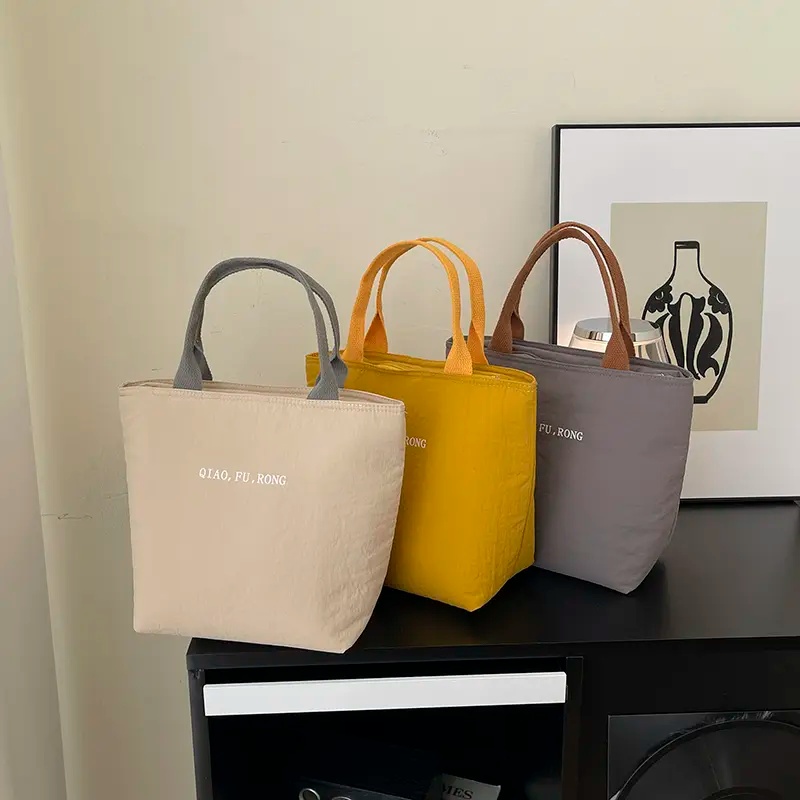 简约通勤手提包加厚棉保温饭盒袋