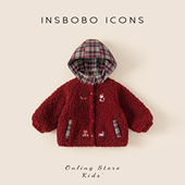 棉袄宝宝新年衣服加厚好看冬装 红色女童外套儿童过年棉服冬季 新款