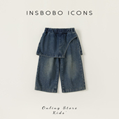 儿童春装 2026新款 女孩阔腿裤 春季 洋气潮 女童裤 长裤 子女宝宝牛仔裤