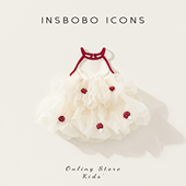 INSbobo女童连衣裙2026初夏穿搭女宝公主裙女孩网纱裙儿童夏装 薄