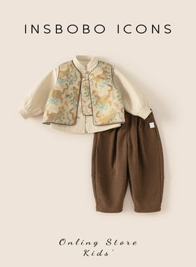 拜年服周岁男宝礼服新中式男童冬装宝宝过年衣服儿童新年汉服套装